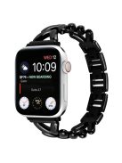 For Apple Watch Series 10 46mm / Ultra 2 Ultra 49mm /  Series 9 8 7 45mm / 6 5 4 SE (2023) SE (2022) SE 44mm / 3 2 1 42mm Alloy Watch Band Replacement Watch Strap - Black