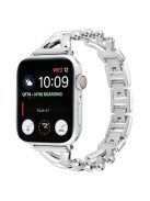 For Apple Watch Series 10 46mm / Ultra 2 Ultra 49mm /  Series 9 8 7 45mm / 6 5 4 SE (2023) SE (2022) SE 44mm / 3 2 1 42mm Alloy Watch Band Replacement Watch Strap - Silver