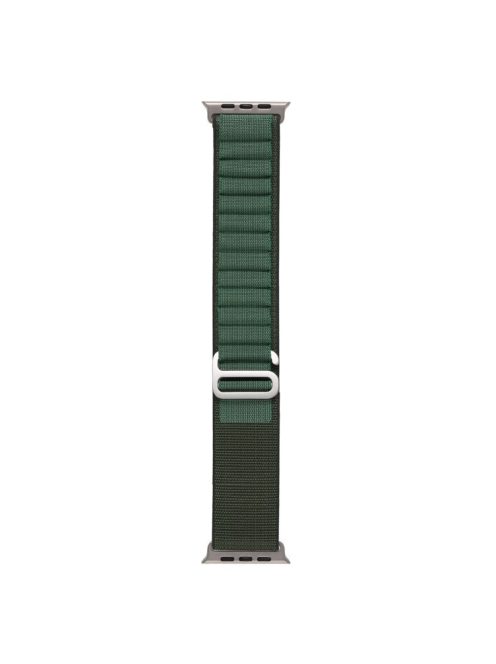 For Apple Watch Series 10 46mm / Ultra 2 Ultra 49mm /  Series 9 8 7 45mm / 6 5 4 SE (2023) SE (2022) SE 44mm / 3 2 1 42mm AW Watch Strap Nylon Loop Adjustable Watch Band - Army Green