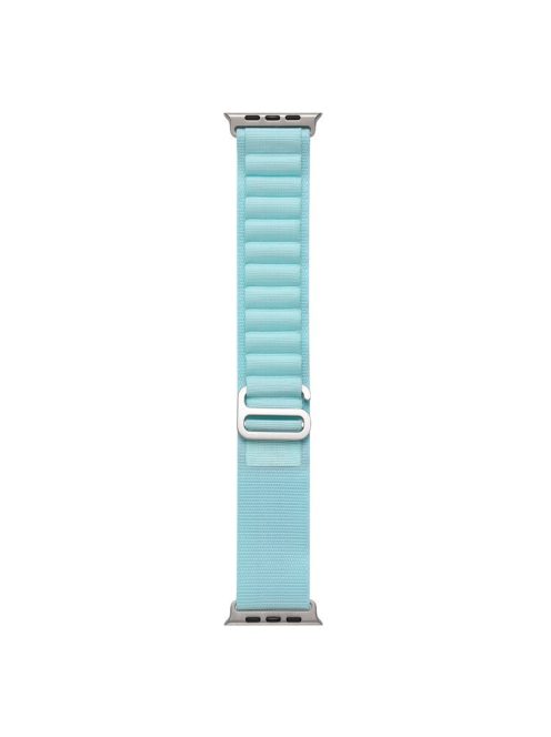 For Apple Watch Series 10 46mm / Ultra 2 Ultra 49mm /  Series 9 8 7 45mm / 6 5 4 SE (2023) SE (2022) SE 44mm / 3 2 1 42mm AW Watch Strap Nylon Loop Adjustable Watch Band - Baby Blue