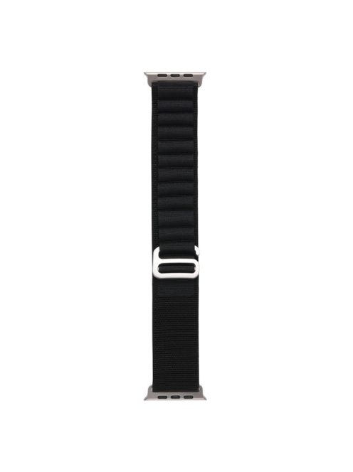 For Apple Watch Series 10 46mm / Ultra 2 Ultra 49mm /  Series 9 8 7 45mm / 6 5 4 SE (2023) SE (2022) SE 44mm / 3 2 1 42mm AW Watch Strap Nylon Loop Adjustable Watch Band - Black