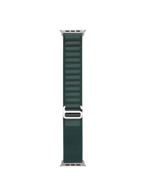 For Apple Watch Series 10 46mm / Ultra 2 Ultra 49mm /  Series 9 8 7 45mm / 6 5 4 SE (2023) SE (2022) SE 44mm / 3 2 1 42mm AW Watch Strap Nylon Loop Adjustable Watch Band - Jungle Green