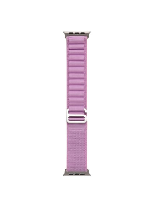 For Apple Watch Series 10 46mm / Ultra 2 Ultra 49mm /  Series 9 8 7 45mm / 6 5 4 SE (2023) SE (2022) SE 44mm / 3 2 1 42mm AW Watch Strap Nylon Loop Adjustable Watch Band - Light Purple