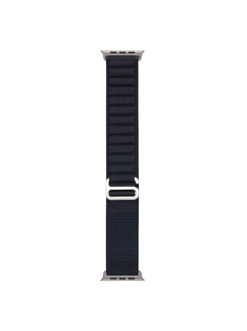 For Apple Watch Series 10 46mm / Ultra 2 Ultra 49mm /  Series 9 8 7 45mm / 6 5 4 SE (2023) SE (2022) SE 44mm / 3 2 1 42mm AW Watch Strap Nylon Loop Adjustable Watch Band - Midnight Blue