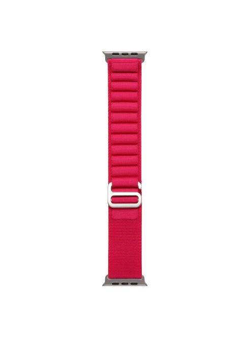 For Apple Watch Series 10 46mm / Ultra 2 Ultra 49mm /  Series 9 8 7 45mm / 6 5 4 SE (2023) SE (2022) SE 44mm / 3 2 1 42mm AW Watch Strap Nylon Loop Adjustable Watch Band - Rose