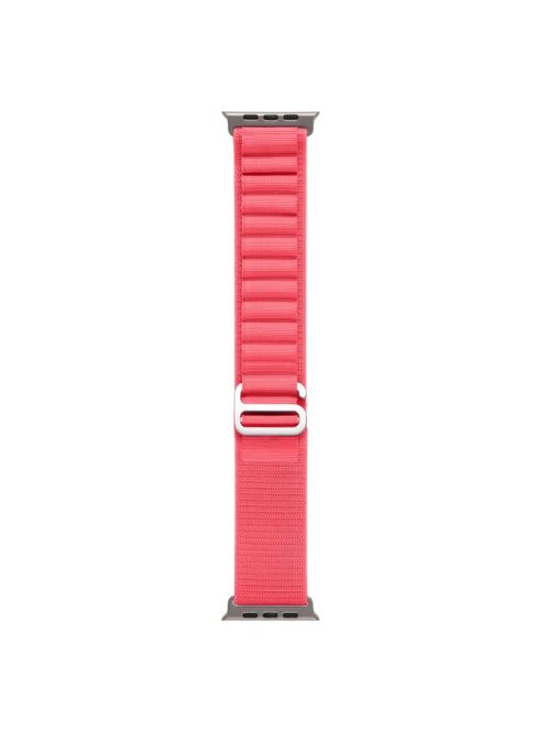 For Apple Watch Series 10 46mm / Ultra 2 Ultra 49mm /  Series 9 8 7 45mm / 6 5 4 SE (2023) SE (2022) SE 44mm / 3 2 1 42mm AW Watch Strap Nylon Loop Adjustable Watch Band - Watermelon Red