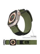 For Apple Watch Series 10 46mm / Ultra 2 Ultra 49mm /  Series 9 8 7 45mm / 6 5 4 SE (2023) SE (2022) SE 44mm / 3 2 1 42mm AW Watch Strap Nylon Wrist Band - Army Green