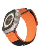 For Apple Watch Series 10 46mm / Ultra 2 Ultra 49mm /  Series 9 8 7 45mm / 6 5 4 SE (2023) SE (2022) SE 44mm / 3 2 1 42mm AW Watch Strap Nylon Wrist Band - Orange