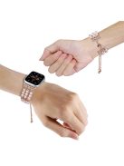 For Apple Watch Series 10 46mm / Ultra 2 Ultra 49mm /  Series 9 8 7 45mm / 6 5 4 SE (2023) SE (2022) SE 44mm / 3 2 1 42mm Beaded Band Watch Strap - Pink