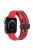 For Apple Watch Series 10 46mm / Ultra 2 Ultra 49mm /  Series 9 8 7 45mm / 6 5 4 SE (2023) SE (2022) SE 44mm / 3 2 1 42mm Camouflage Silicone Watch Band Magnetic Buckle Strap - Red