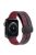 For Apple Watch Series 10 46mm / Ultra 2 Ultra 49mm /  Series 9 8 7 45mm / 6 5 4 SE (2023) SE (2022) SE 44mm / 3 2 1 42mm Camouflage Silicone Watch Band Magnetic Buckle Strap - Wine Red