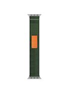 For Apple Watch Series 10 46mm / Ultra 2 Ultra 49mm /  Series 9 8 7 45mm / 6 5 4 SE (2023) SE (2022) SE 44mm / 3 2 1 42mm Canvas Watch Strap Breathable Watchband - Army Green