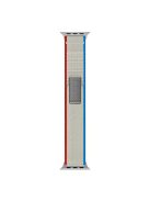 For Apple Watch Series 10 46mm / Ultra 2 Ultra 49mm /  Series 9 8 7 45mm / 6 5 4 SE (2023) SE (2022) SE 44mm / 3 2 1 42mm Canvas Watch Strap Breathable Watchband - Grey / Blue / Red