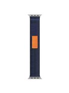 For Apple Watch Series 10 46mm / Ultra 2 Ultra 49mm /  Series 9 8 7 45mm / 6 5 4 SE (2023) SE (2022) SE 44mm / 3 2 1 42mm Canvas Watch Strap Breathable Watchband - Midnight Blue