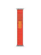 For Apple Watch Series 10 46mm / Ultra 2 Ultra 49mm /  Series 9 8 7 45mm / 6 5 4 SE (2023) SE (2022) SE 44mm / 3 2 1 42mm Canvas Watch Strap Breathable Watchband - Orange / Red