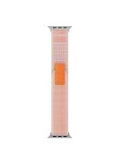 For Apple Watch Series 10 46mm / Ultra 2 Ultra 49mm /  Series 9 8 7 45mm / 6 5 4 SE (2023) SE (2022) SE 44mm / 3 2 1 42mm Canvas Watch Strap Breathable Watchband - Pink