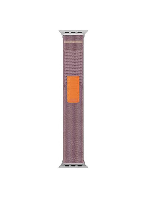 For Apple Watch Series 10 46mm / Ultra 2 Ultra 49mm /  Series 9 8 7 45mm / 6 5 4 SE (2023) SE (2022) SE 44mm / 3 2 1 42mm Canvas Watch Strap Breathable Watchband - Purple