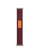 For Apple Watch Series 10 46mm / Ultra 2 Ultra 49mm /  Series 9 8 7 45mm / 6 5 4 SE (2023) SE (2022) SE 44mm / 3 2 1 42mm Canvas Watch Strap Breathable Watchband - Wine Red