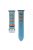 For Apple Watch Series 10 46mm / Ultra 2 Ultra 49mm /  Series 9 8 7 45mm / 6 5 4 SE (2023) SE (2022) SE 44mm / 3 2 1 42mm Canvas Watch Strap Nylon X Decor Watch Band - Baby Blue