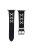 For Apple Watch Series 10 46mm / Ultra 2 Ultra 49mm /  Series 9 8 7 45mm / 6 5 4 SE (2023) SE (2022) SE 44mm / 3 2 1 42mm Canvas Watch Strap Nylon X Decor Watch Band - Black