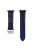 For Apple Watch Series 10 46mm / Ultra 2 Ultra 49mm /  Series 9 8 7 45mm / 6 5 4 SE (2023) SE (2022) SE 44mm / 3 2 1 42mm Canvas Watch Strap Nylon X Decor Watch Band - Midnight Blue