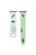 For Apple Watch Series 10 46mm / Ultra 2 Ultra 49mm /  Series 9 8 7 45mm / 6 5 4 SE (2023) SE (2022) SE 44mm / 3 2 1 42mm Cute Words Canvas Watchband Replacement Watch Strap - Baby Blue / Green