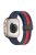 For Apple Watch Series 10 46mm / Ultra 2 Ultra 49mm /  Series 9 8 7 45mm / 6 5 4 SE (2023) SE (2022) SE 44mm / 3 2 1 42mm Dual Color Magnetic Buckle Silicone Watch Band - Midnight Blue / Red