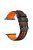 For Apple Watch Series 10 46mm / Ultra 2 Ultra 49mm /  Series 9 8 7 45mm / 6 5 4 SE (2023) SE (2022) SE 44mm / 3 2 1 42mm Dual Color Wrist Strap Silicone Watch Band - Black+Orange