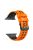 For Apple Watch Series 10 46mm / Ultra 2 Ultra 49mm /  Series 9 8 7 45mm / 6 5 4 SE (2023) SE (2022) SE 44mm / 3 2 1 42mm Dual Color Wrist Strap Silicone Watch Band - Orange+Black