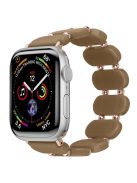 For Apple Watch Series 10 46mm / Ultra 2 Ultra 49mm /  Series 9 8 7 45mm / 6 5 4 SE (2023) SE (2022) SE 44mm / 3 2 1 42mm Elastic Resin Watch Band - Brown