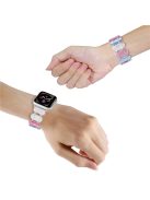 For Apple Watch Series 10 46mm / Ultra 2 Ultra 49mm /  Series 9 8 7 45mm / 6 5 4 SE (2023) SE (2022) SE 44mm / 3 2 1 42mm Elastic Resin Watch Band - Multi-Color