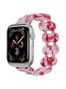 For Apple Watch Series 10 46mm / Ultra 2 Ultra 49mm /  Series 9 8 7 45mm / 6 5 4 SE (2023) SE (2022) SE 44mm / 3 2 1 42mm Elastic Resin Watch Band - Pink