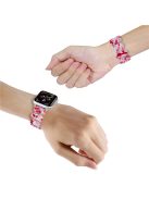 For Apple Watch Series 10 46mm / Ultra 2 Ultra 49mm /  Series 9 8 7 45mm / 6 5 4 SE (2023) SE (2022) SE 44mm / 3 2 1 42mm Elastic Resin Watch Band - Pink