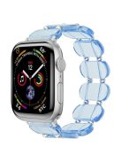 For Apple Watch Series 10 46mm / Ultra 2 Ultra 49mm /  Series 9 8 7 45mm / 6 5 4 SE (2023) SE (2022) SE 44mm / 3 2 1 42mm Elastic Resin Watch Band - Transparent Blue