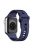 For Apple Watch Series 10 46mm / Ultra 2 Ultra 49mm /  Series 9 8 7 45mm / 6 5 4 SE (2023) SE (2022) SE 44mm / 3 2 1 42mm Electroplating Silicone Watch Strap - Blue