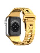 For Apple Watch Series 10 46mm / Ultra 2 Ultra 49mm /  Series 9 8 7 45mm / 6 5 4 SE (2023) SE (2022) SE 44mm / 3 2 1 42mm Electroplating Silicone Watch Strap - Gold