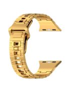 For Apple Watch Series 10 46mm / Ultra 2 Ultra 49mm /  Series 9 8 7 45mm / 6 5 4 SE (2023) SE (2022) SE 44mm / 3 2 1 42mm Electroplating Silicone Watch Strap - Gold