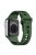 For Apple Watch Series 10 46mm / Ultra 2 Ultra 49mm /  Series 9 8 7 45mm / 6 5 4 SE (2023) SE (2022) SE 44mm / 3 2 1 42mm Electroplating Silicone Watch Strap - Green