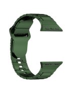 For Apple Watch Series 10 46mm / Ultra 2 Ultra 49mm /  Series 9 8 7 45mm / 6 5 4 SE (2023) SE (2022) SE 44mm / 3 2 1 42mm Electroplating Silicone Watch Strap - Green