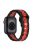 For Apple Watch Series 10 46mm / Ultra 2 Ultra 49mm /  Series 9 8 7 45mm / 6 5 4 SE (2023) SE (2022) SE 44mm / 3 2 1 42mm Football Pattern Silicone Watch Strap - Black+Red