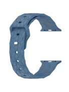 For Apple Watch Series 10 46mm / Ultra 2 Ultra 49mm /  Series 9 8 7 45mm / 6 5 4 SE (2023) SE (2022) SE 44mm / 3 2 1 42mm Football Pattern Watch Band Silicone Watch Strap - Blue