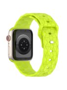 For Apple Watch Series 10 46mm / Ultra 2 Ultra 49mm /  Series 9 8 7 45mm / 6 5 4 SE (2023) SE (2022) SE 44mm / 3 2 1 42mm Football Pattern Watch Band Silicone Watch Strap - Green