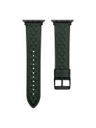 For Apple Watch Series 10 46mm / Ultra 2 Ultra 49mm /  Series 9 8 7 45mm / 6 5 4 SE (2023) SE (2022) SE 44mm / 3 2 1 42mm Genuine Cow Leather Watch Band - Green