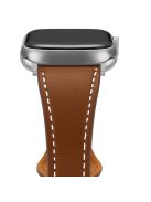 For Apple Watch Series 10 46mm / Ultra 2 Ultra 49mm /  Series 9 8 7 45mm / 6 5 4 SE (2023) SE (2022) SE 44mm / 3 2 1 42mm Genuine Leather Watch Band Quick Release Watch Strap with Buckle - Brown