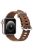 For Apple Watch Series 10 46mm / Ultra 2 Ultra 49mm /  Series 9 8 7 45mm / 6 5 4 SE (2023) SE (2022) SE 44mm / 3 2 1 42mm Genuine Leather Watch Strap Wave Replacement Wrist Band - Brown