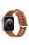 For Apple Watch Series 10 46mm / Ultra 2 Ultra 49mm /  Series 9 8 7 45mm / 6 5 4 SE (2023) SE (2022) SE 44mm / 3 2 1 42mm Genuine Leather Watch Strap Wave Wrist Band - Golden Brown