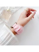 For Apple Watch Series 10 46mm / Ultra 2 Ultra 49mm /  Series 9 8 7 45mm / 6 5 4 SE (2023) SE (2022) SE 44mm / 3 2 1 42mm Hair Band Style Watch Strap AW Organza Watch Band - Light Pink