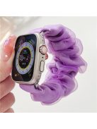 For Apple Watch Series 10 46mm / Ultra 2 Ultra 49mm /  Series 9 8 7 45mm / 6 5 4 SE (2023) SE (2022) SE 44mm / 3 2 1 42mm Hair Band Style Watch Strap AW Organza Watch Band - Purple