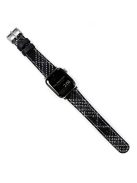 For Apple Watch Series 10 46mm / Ultra 2 Ultra 49mm /  Series 9 8 7 45mm / 6 5 4 SE (2023) SE (2022) SE 44mm / 3 2 1 42mm Leather Watch Strap - Black