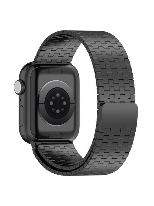 For Apple Watch Series 10 46mm / Ultra 2 Ultra 49mm /  Series 9 8 7 45mm / 6 5 4 SE (2023) SE (2022) SE 44mm / 3 2 1 42mm Magnetic Watch Band Stainless Steel Strap - Black